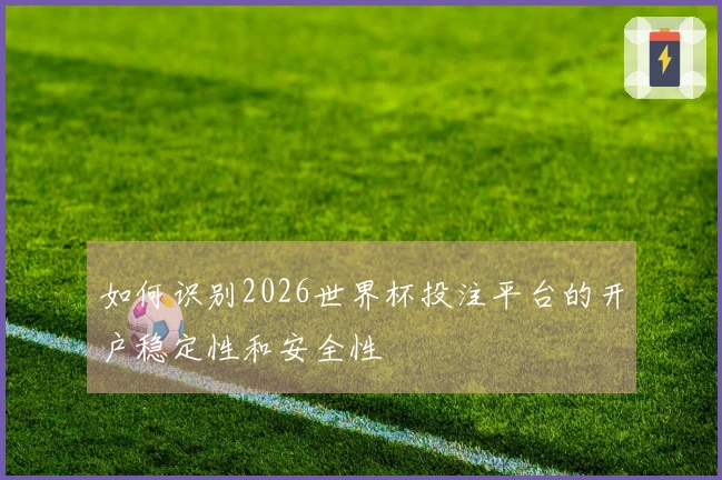 如何识别2026世界杯投注平台的开户稳定性和安全性
